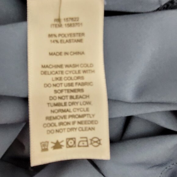 Eddie Bauer Traveler Ankle Pants Womens XXL Blue High Rise Elastic Waist Pocket - Picture 4 of 12